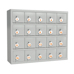 Шкаф на 20 ячеек для хранения мобильных телефонов [9225]