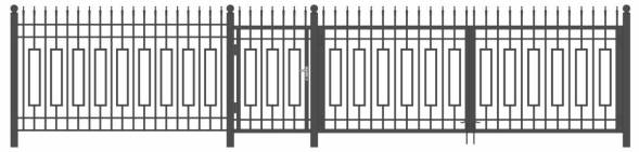Распашные металлические ворота РВ-10, 4000x2000 мм