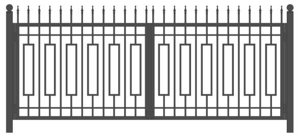 Распашные металлические ворота РВ-10, 4000x2000 мм