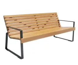 Скамейка стальная «Глория Вуд» 1,2 м