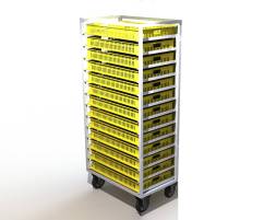 Тележка шпилька для ящиков 740х465х95 ТШ-ОП