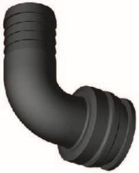 Штуцер G3 угловой 90° T9M, 75мм пластик Италия