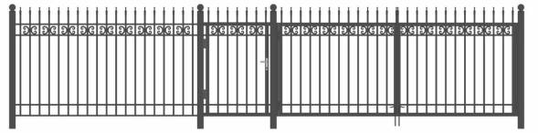 Распашные металлические ворота РВ-12, 4000x2000 мм