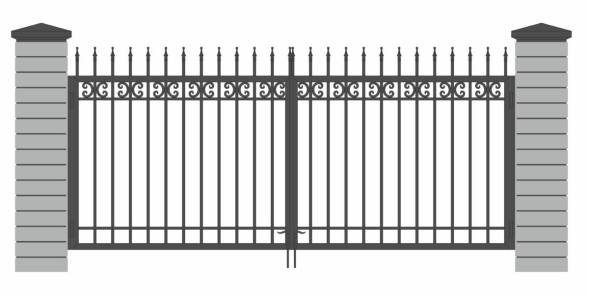 Распашные металлические ворота РВ-12, 4000x2000 мм