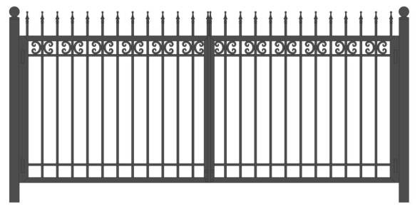 Распашные металлические ворота РВ-12, 4000x2000 мм