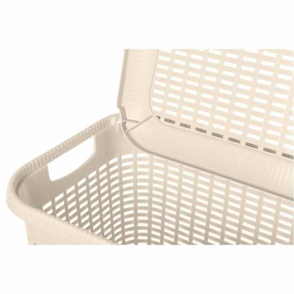 Корзина для белья 30л, бежевый