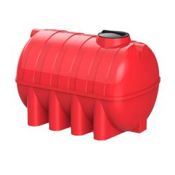 Емкость пластиковая горизонтальная для хранения воды и дизельного топлива, 2500 л, красный [TG2500S5]