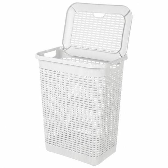 Корзина для белья 30л, белый