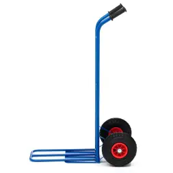 Тележка грузовая Стелла-техник КГ-150-пневмо-255 с откидной полкой, грузоподъемность 150 кг