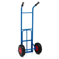 Тележка грузовая Стелла-техник КГ-150-пневмо-255 с откидной полкой, грузоподъемность 150 кг