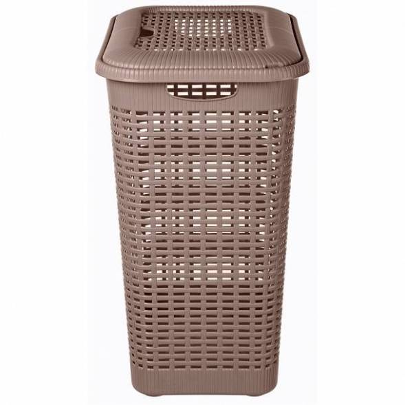 Корзина для белья 30л, коричневый