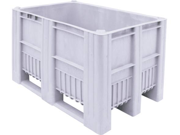 Крупногабаритный сплошной пластиковый контейнер на полозьях Big Box, 1200х800х740 мм, красный [1200800740-00]