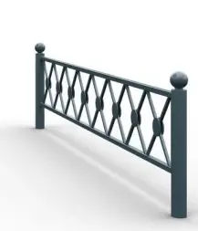 Ограждение стальное 0.7 Стойка - 1 шт