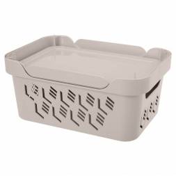 Ящик с крышкой универсальный Deluxe, 4,6л, светло-бежевый