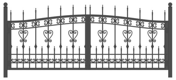 Распашные металлические ворота РВ-17, 4000x2000 мм