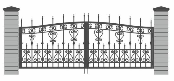 Распашные металлические ворота РВ-18, 4000x2000 мм