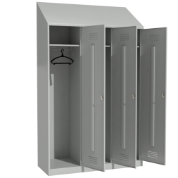 Металлический шкафчик с наклонной крышей [12833]