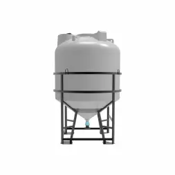 Емкость ЦКТ 5000 л с патрубком 160мм с фланцем под плотность до 1,5 г/см3 белая в обрешетке