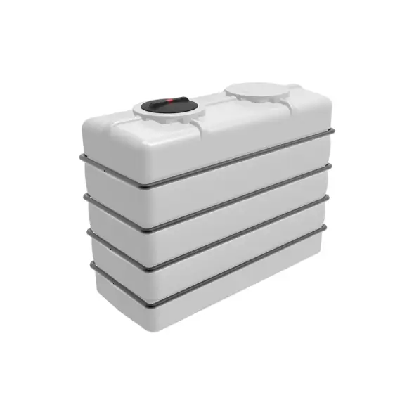 Емкость K 3000л под плотность до 1.5 г/см3 белая в обрешетке