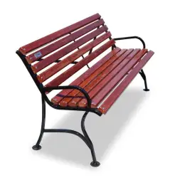 Скамейка стальная «Элегант» 3,0 м (3 опоры)