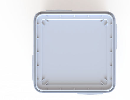 Куботейнер пластиковый для пищевых продуктов, 12 л, 340x340x160 мм, белый [12.440.00.PE]