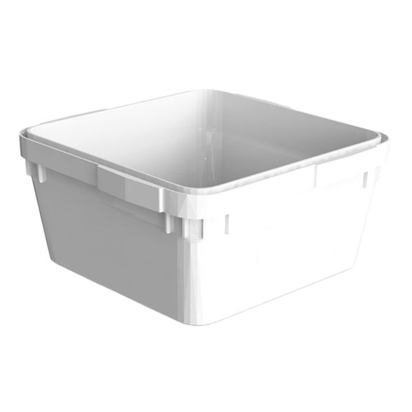 Куботейнер пластиковый для пищевых продуктов, 12 л, 340x340x160 мм, белый [12.440.00.PE]