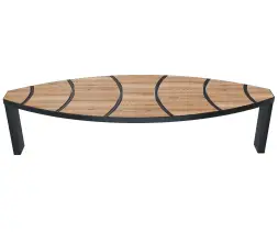 Скамейка стальная овальная «Регби»