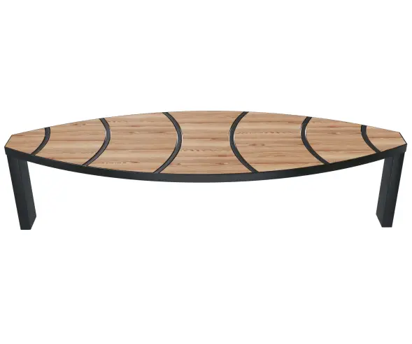 Скамейка стальная овальная «Регби»