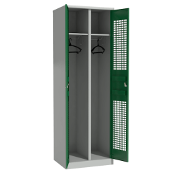 Сварной шкаф для одежды цветной с перфорированными дверцами [12837]