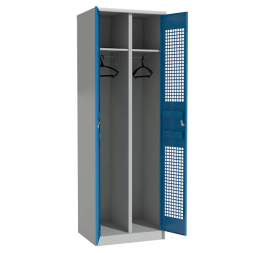 Сварной шкаф для одежды цветной с перфорированными дверцами [12837]