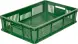 Ящик пластиковый перфорированный, 600×400×140 мм, 27 л, зелёный [705.01.03]