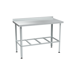 Стол из нержавейки разделочный с бортом 870x1200x600 [15337]