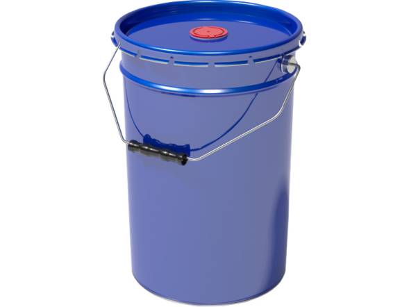 Ведро металлическое, ВМк 27с, 27 л, крышка-корона, берикап 57 мм, синий [5043]
