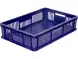 Ящик пластиковый перфорированный, 600×400×140 мм, 27 л, синий [705.01.03]