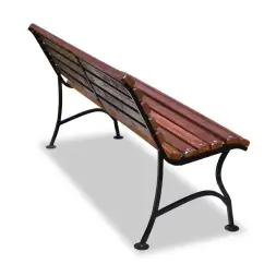 Скамейка стальная «Элегант» без подлокотников 3,0 м (3 опоры)