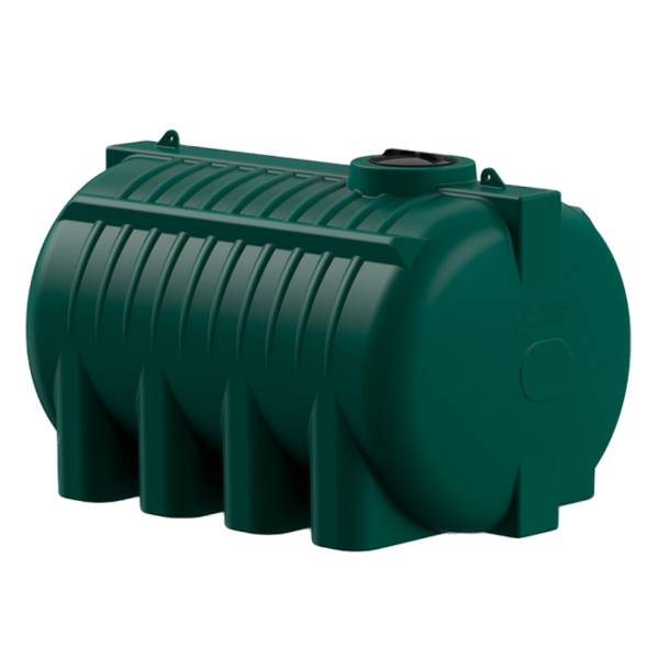 Емкость пластиковая горизонтальная для хранения воды и дизельного топлива, 8000 л, зеленый [TG8000S2]