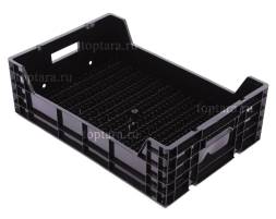 Ящик пластиковый для гидропонной выгонки с клапаном, 600х400х190 мм, черный [600400190-04К]