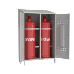 Шкаф для хранения 2 пропановых баллонов (металл 1,2 мм) [12939]