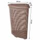 Корзина для белья угловая, 50л, коричневая