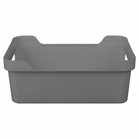 Ящик с крышкой универсальный Luxe, 12л, серый