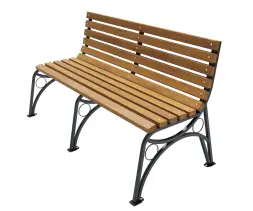 Скамейка стальная «Бульвар» без подлокотников 3,0 м (3 опоры)