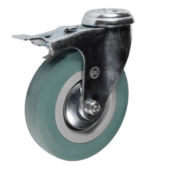 Колесо аппаратное (с креплением под болт и тормозом) 200 мм [10140]