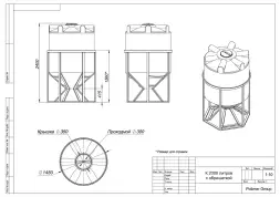 К 2000 литров с обрешеткой (стандарт)