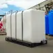 Емкость KR 4000л под плотность до 1.5 г/см3 белая в обрешетке (полный слив)