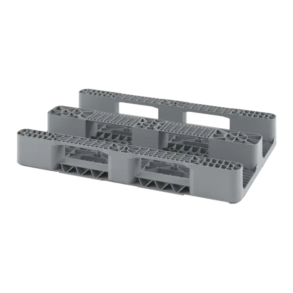 Универсальный перфорированный пластиковый поддон 1200х800 на трёх полозьях