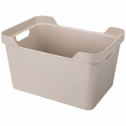 Ящик с крышкой универсальный Luxe, 18л, светло-бежевый