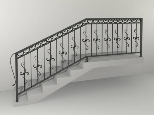 Кованые металлические перила МП8, 1 пог. м.