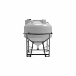 Емкость ЦКТ 3000 л с патрубком 110мм с фланцем белая в обрешетке