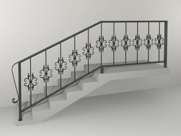 Кованые металлические перила МП9, 1 пог. м.