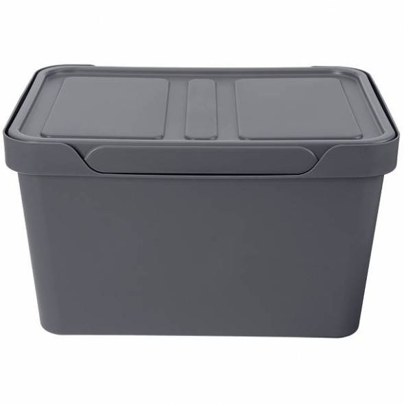 Ящик с крышкой универсальный Luxe, 18л, серый